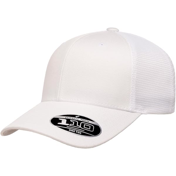 Flexfit 110 Cool & Dry Athletic Cap Hat, White, One Size at Amazon